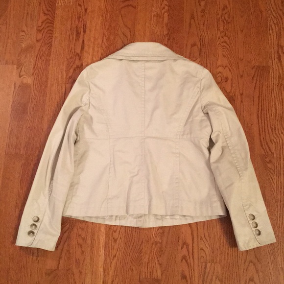 Ann Taylor 100% khaki cotton canvas jacket - Picture 4 of 4